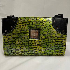 Retro Miche Purse Cover, Bright Green Faux Skin Purse Cover, Miche Purse